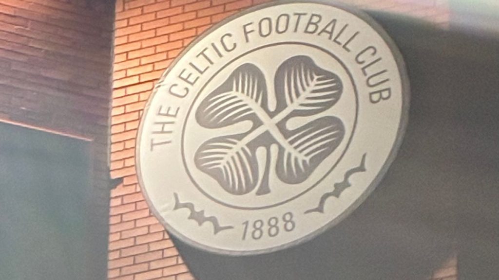 celtic park wall crest at night